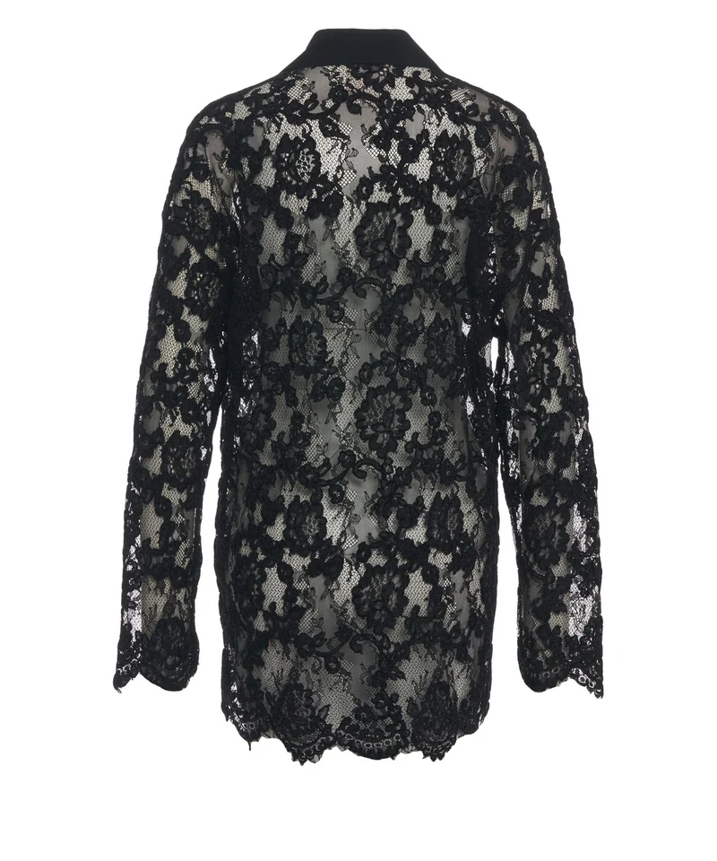 Blusa con design in pizzo