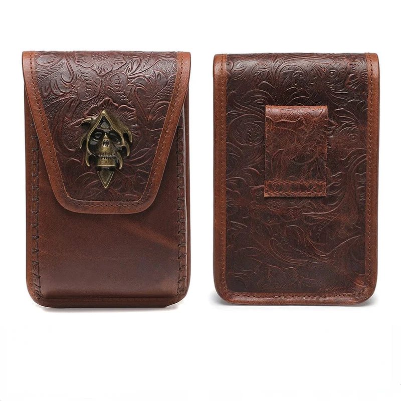 Mini-Tasche mit Steampunk-Schädelprägung für Damen
