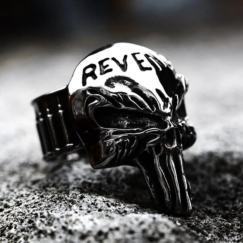 Herren-Punk-Schädel-Kopf-Ring