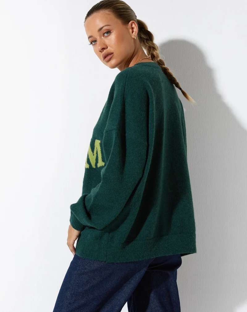 Jamin Pullover in Grün 'Do Not Conform'