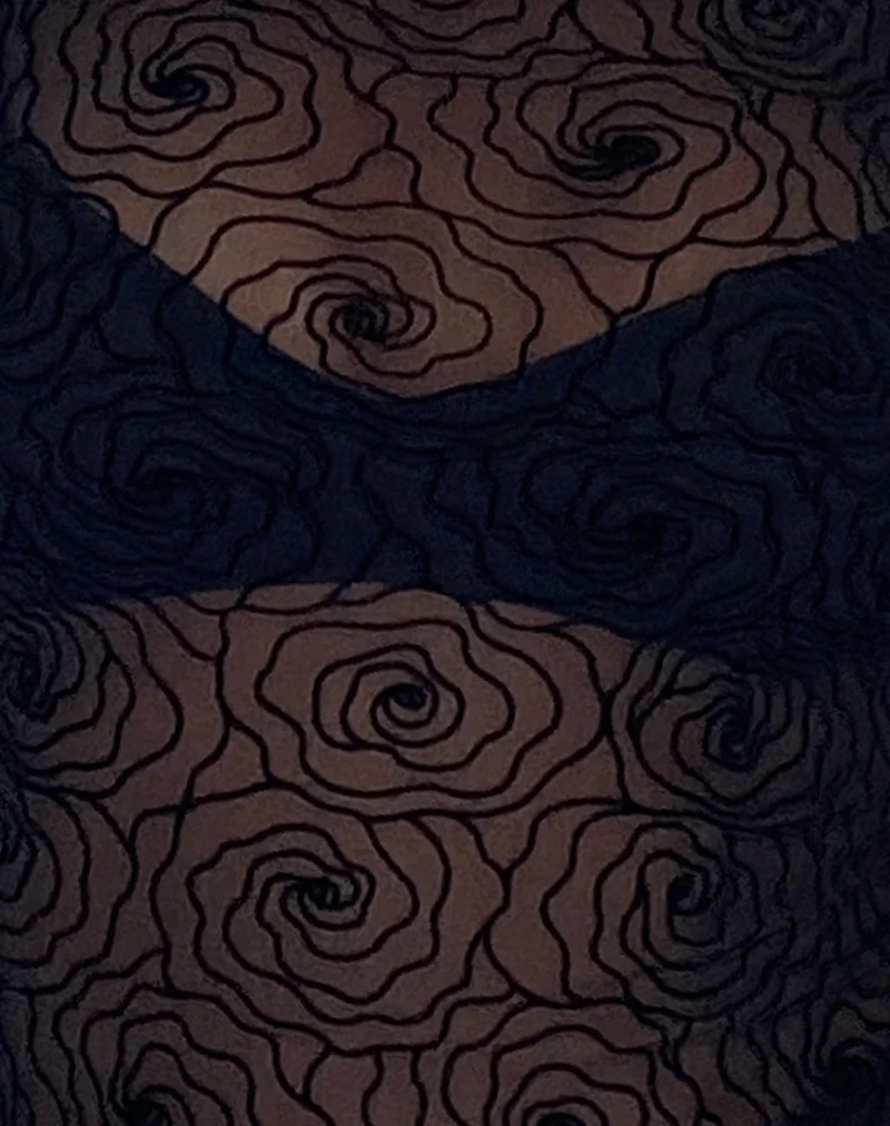 Florian Ungefüttertes Midikleid in Schwarz Abstrakter Blumenflock