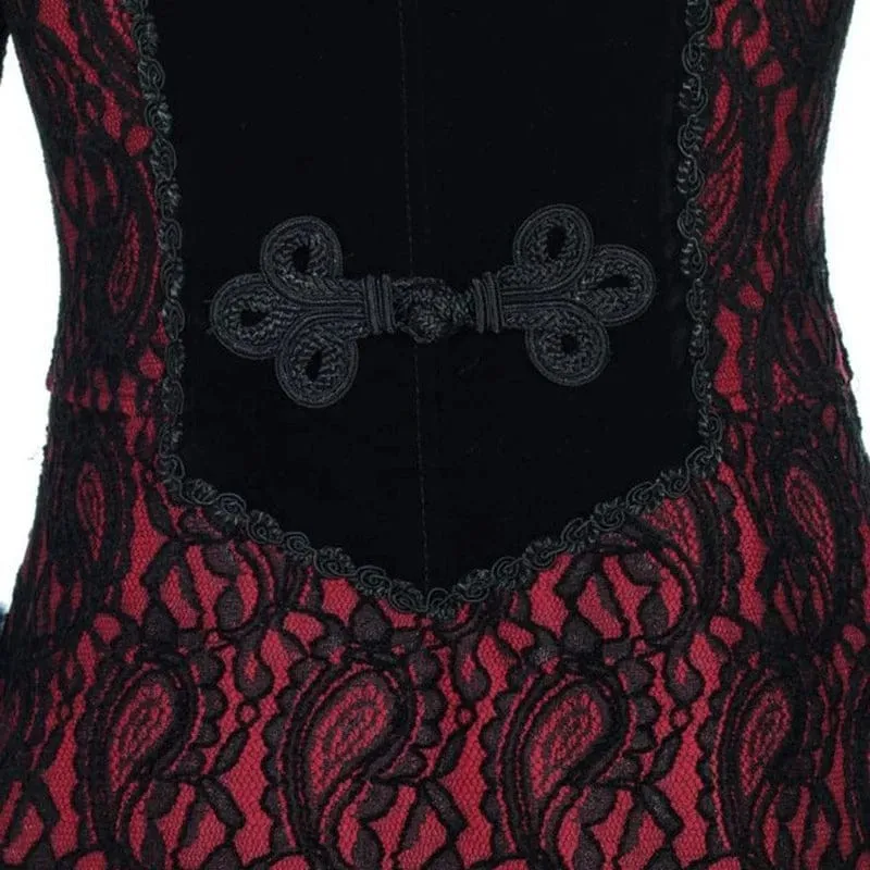 Damen Steampunk Faux Fur Splice Maxi Mantel mit Kapuze