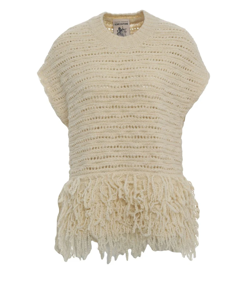 Top in maglia di lana