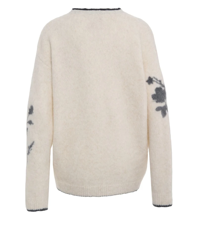 Maglione con motivo floreale