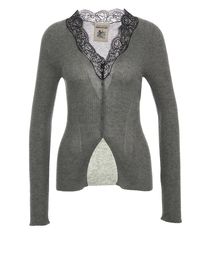 Cardigan con scollo a V