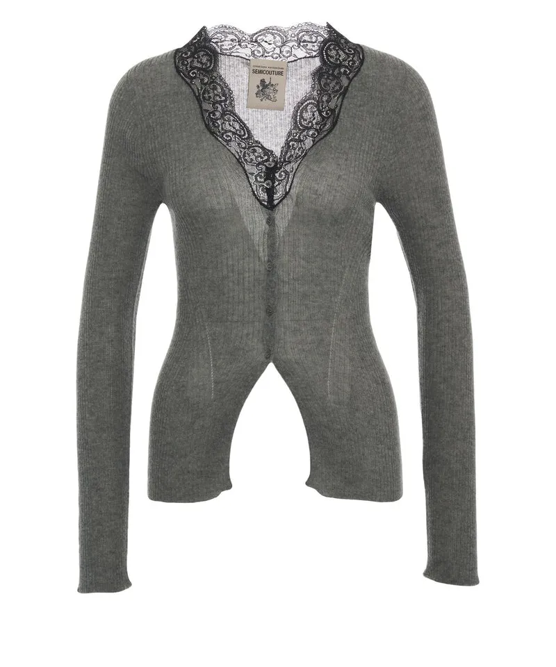 Cardigan con scollo a V