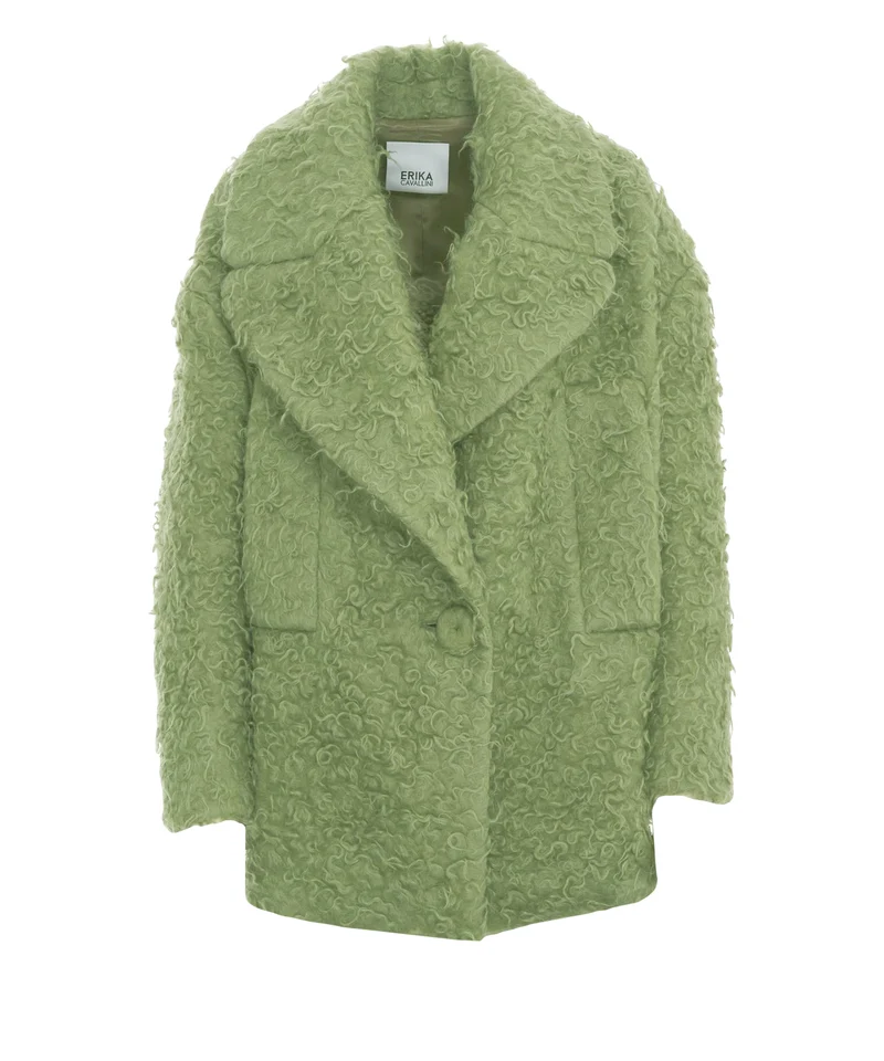 Cappotto con tasche a filetto