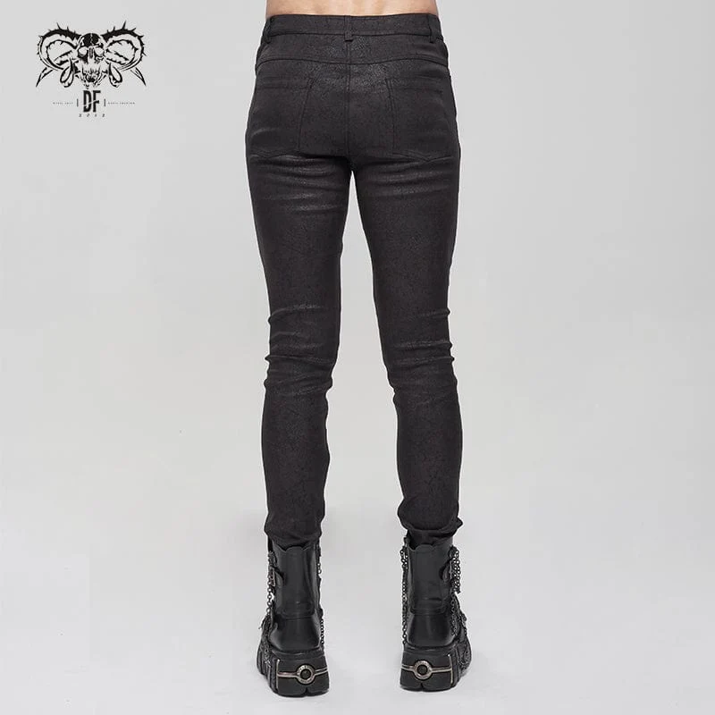 Herren Gothic Slim Fit Metal Star Hose