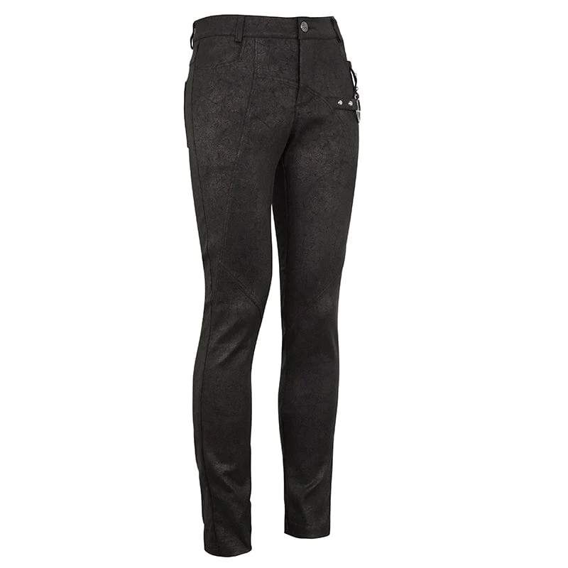 Herren Gothic Slim Fit Metal Star Hose