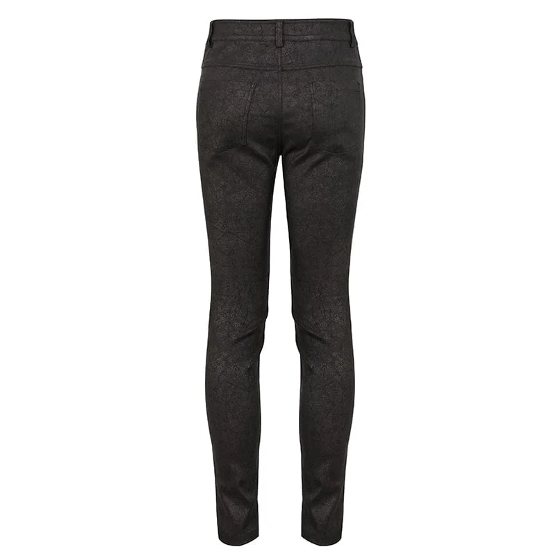 Herren Gothic Slim Fit Metal Star Hose