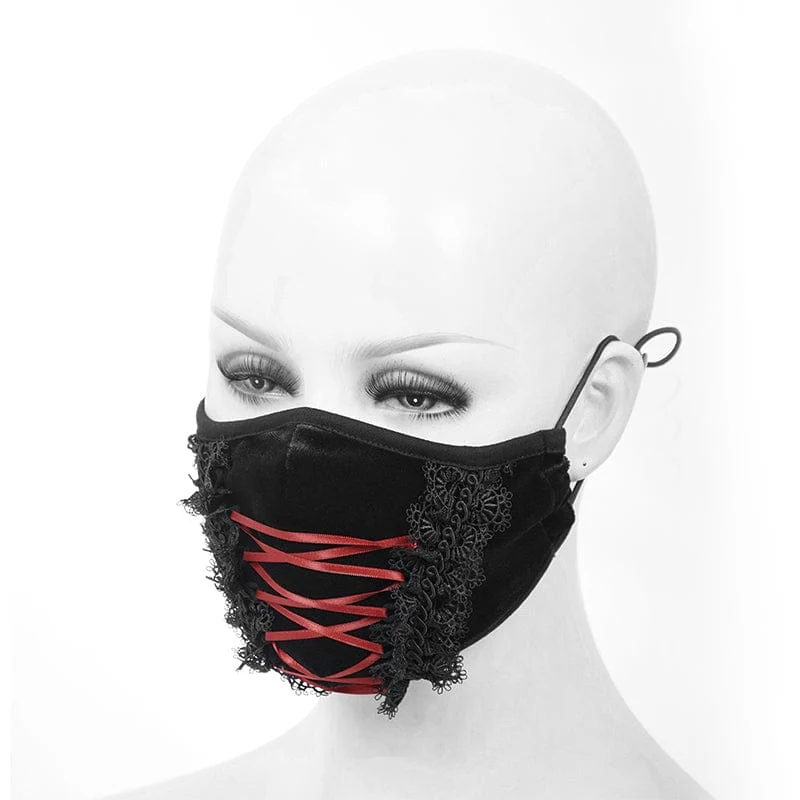 Gothic Blumenspitze Maske für Damen
