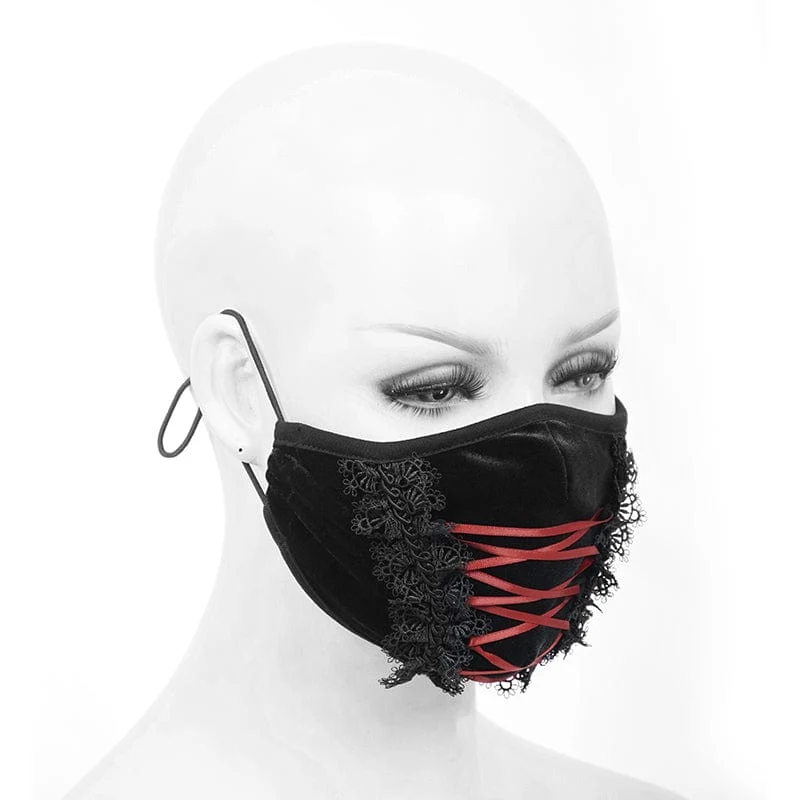 Gothic Blumenspitze Maske für Damen