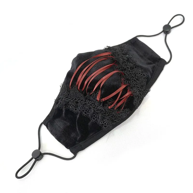 Gothic Blumenspitze Maske für Damen