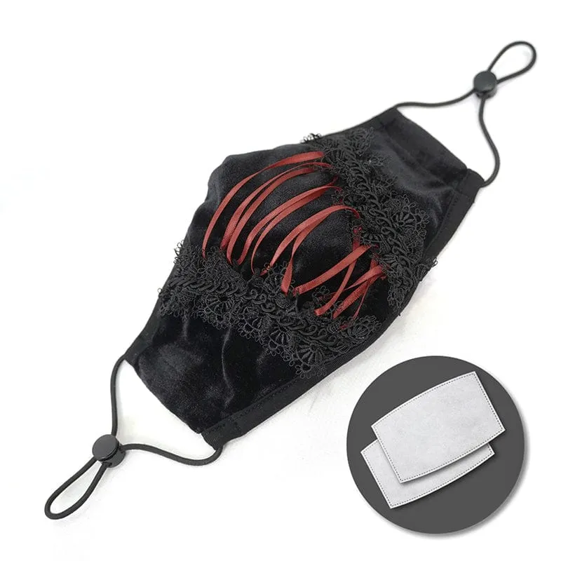 Gothic Blumenspitze Maske für Damen