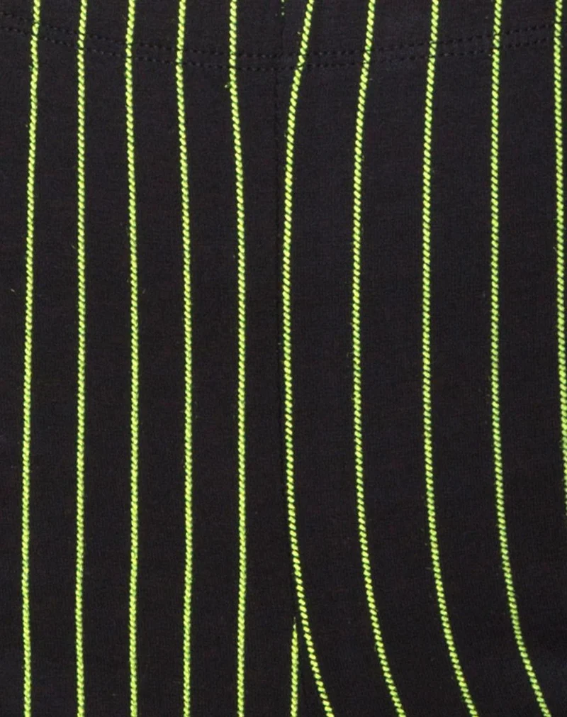 Radlerhose in Neon-Nadelstreifen