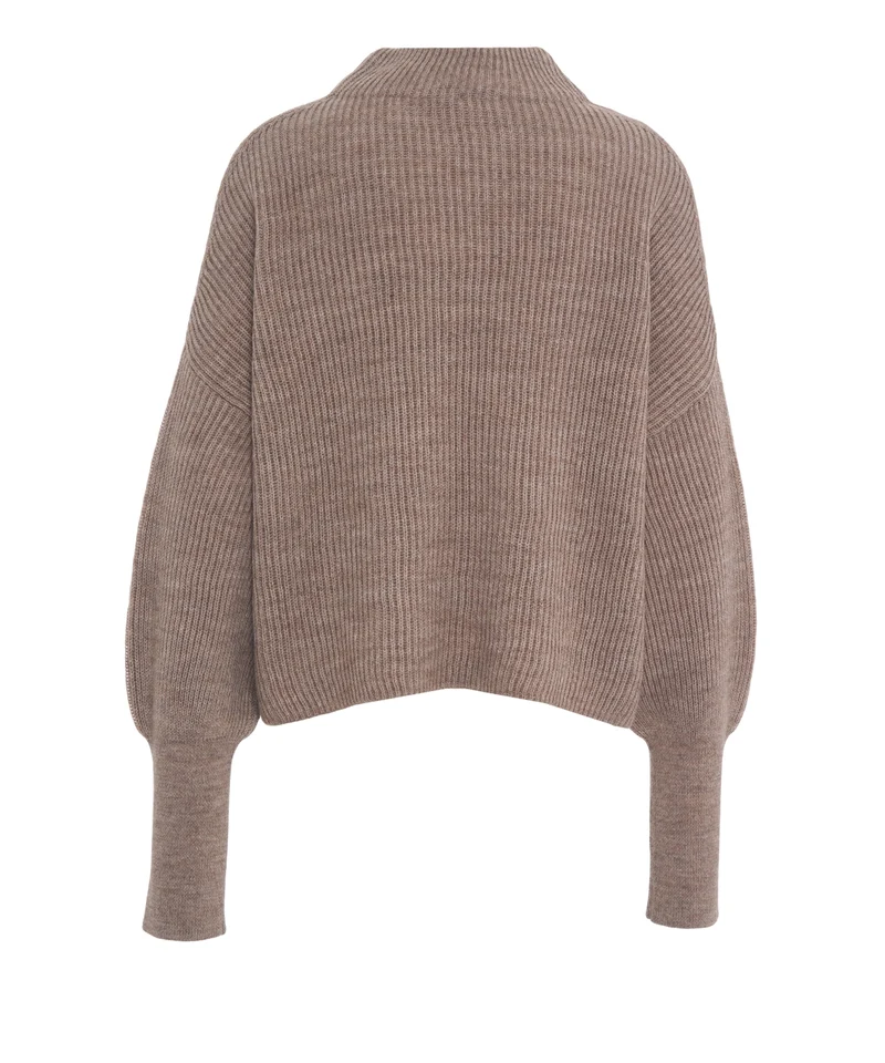 Maglione con polsini a costine