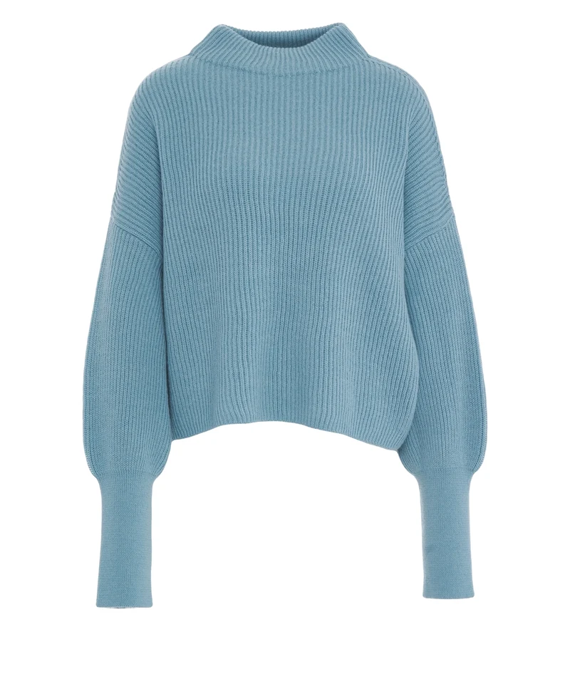 Maglione con polsini a costine