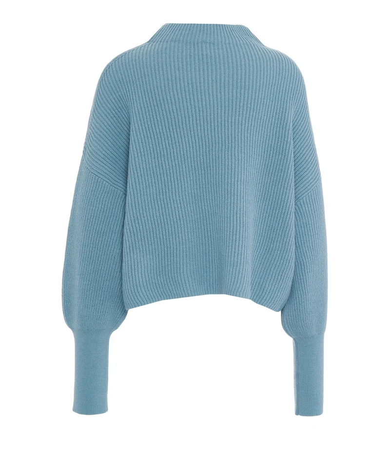 Maglione con polsini a costine