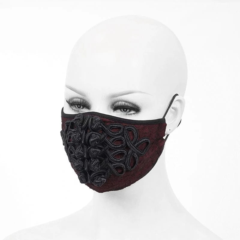 Unisex-Gothic-Jacquard-Maske