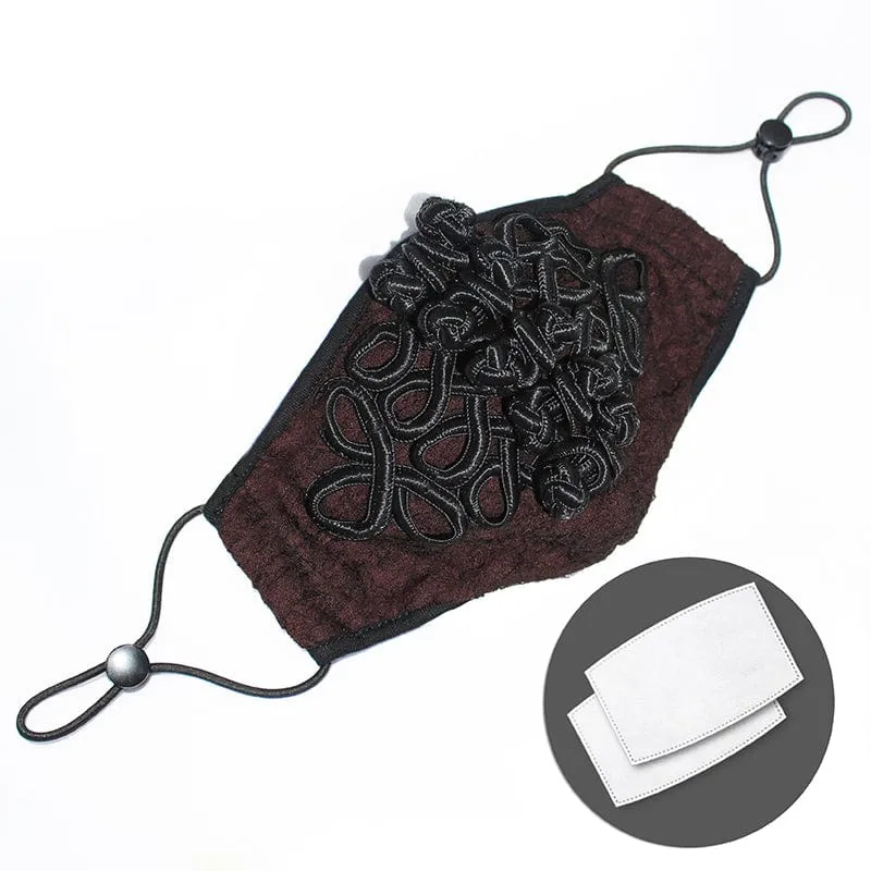 Unisex-Gothic-Jacquard-Maske