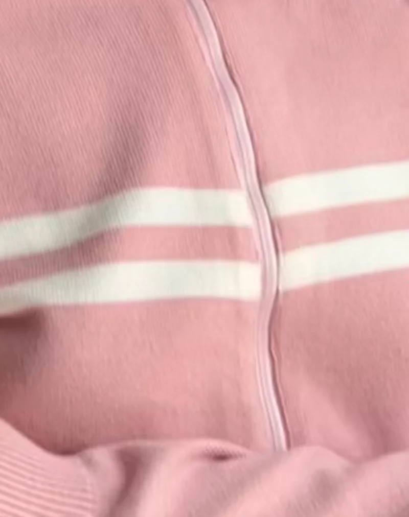 Talisa Sportliche Jacke mit durchgehendem Reißverschluss in Knit Pink