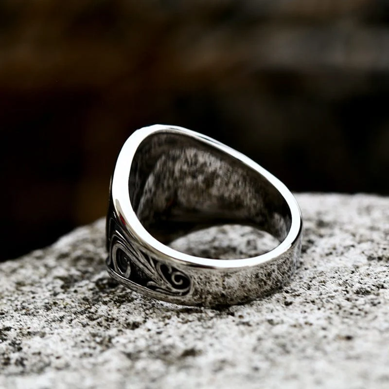 Herren Punk Trees Ring