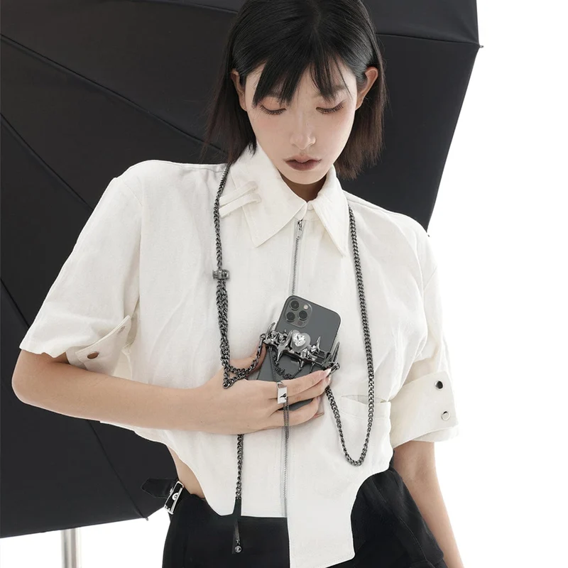 Punk-Herz-Telefon-Fall-Kette