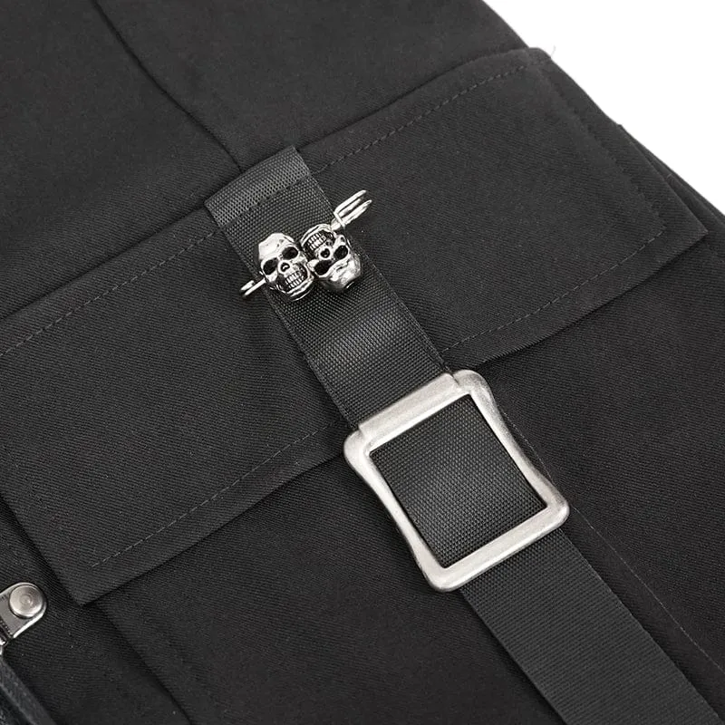 Damen Punk Strappy Big-Pocket Jogger Hose