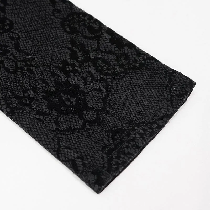 Gothic-Splice-Leggings aus Kunstleder für Damen