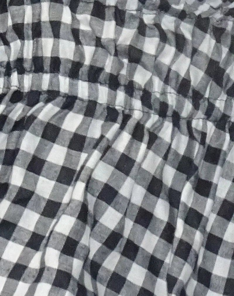 Dilara Cami Top in Schwarz und Weiß Gingham