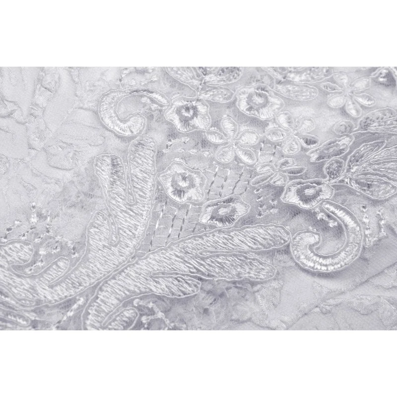 Gothic-Blumen-Slipkleid mit asymmetrischem Saum und mehrlagigem Jacquard-Muster für Damen, auch als Brautkleid oder Abschlusskleid geeignet
