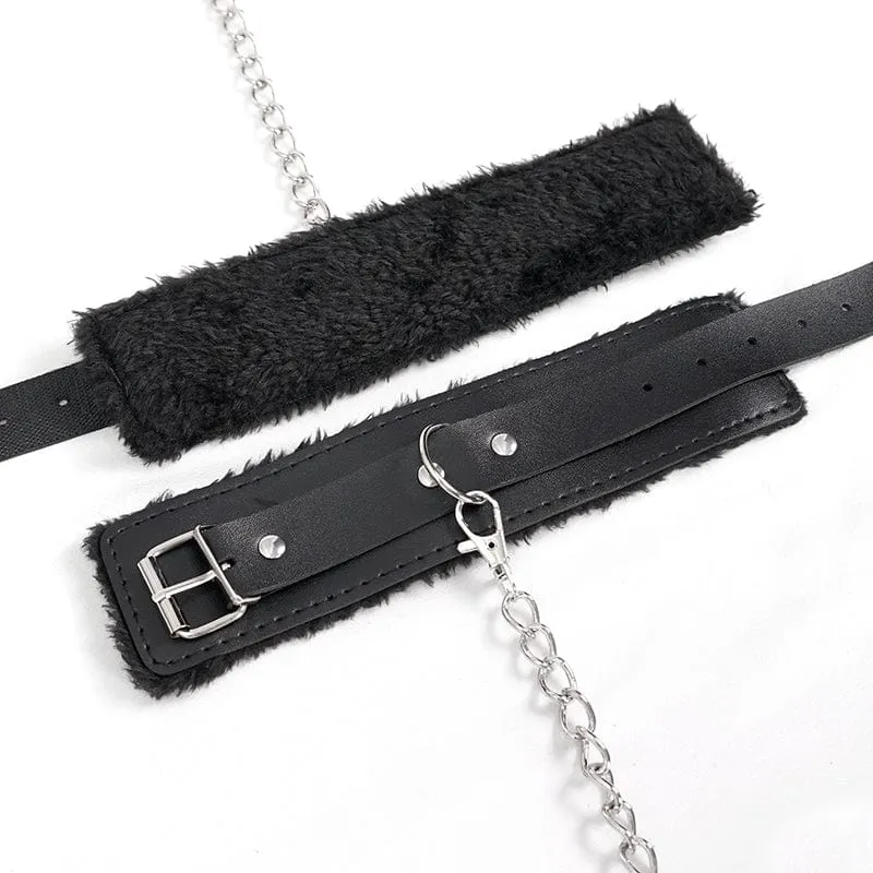 Gothic Sexy Cross Harness für Damen mit Manschetten
