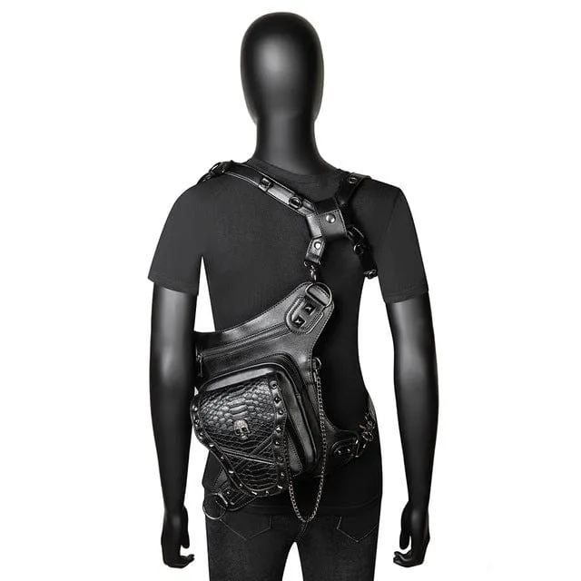 Steampunk-Retikulations-Schädel-Motorrad-Tasche