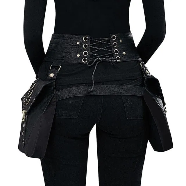 Steampunk abnehmbare Riemchen-Wasit-Tasche