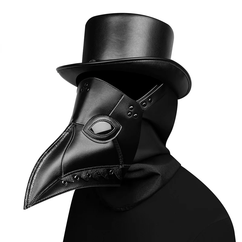 Steampunk Halloween-Maske mit breitem Schnabel