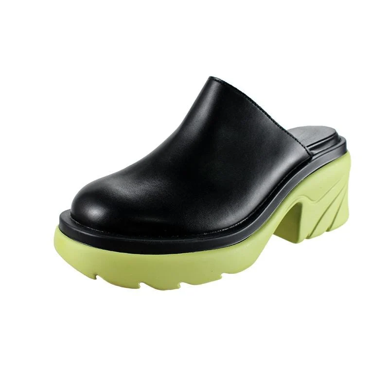 Gothic Punk Wedge Pantoletten für Damen