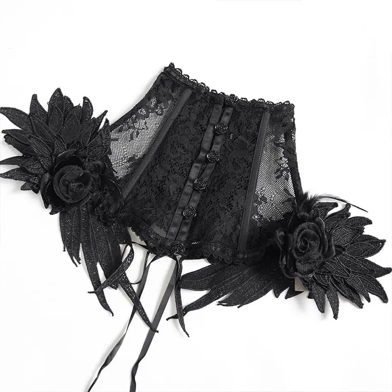 Damen Gothic Spitzenkragen