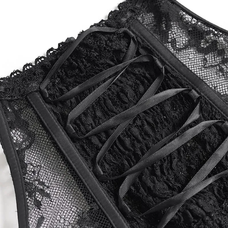 Damen Gothic Spitzenkragen