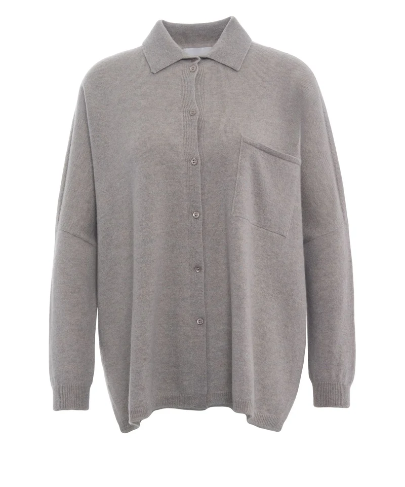 Camicia in maglia di cashmere