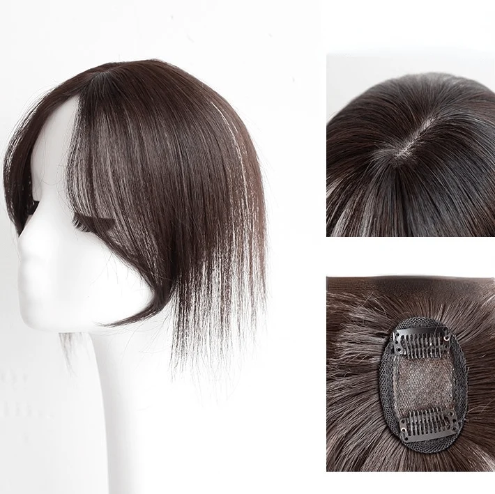 Natürliche Pony Echthaar Perücke für Damen