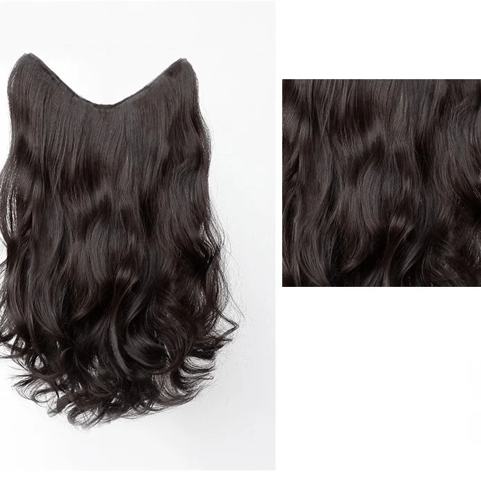 Double Color Deep Wave Synthetics Haarverlängerung für Damen