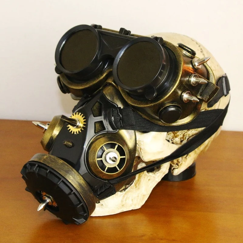 Steampunk Goggles Halloween Gasmaske