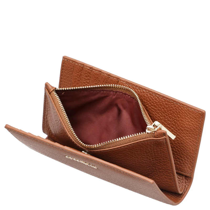 Coccinelle Metallic Soft - Cartera 12cc 16 cm (cognac)