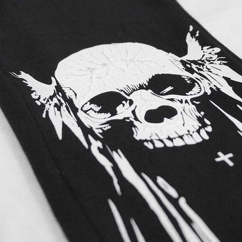 Damen Gothic Punk Skull Leggings