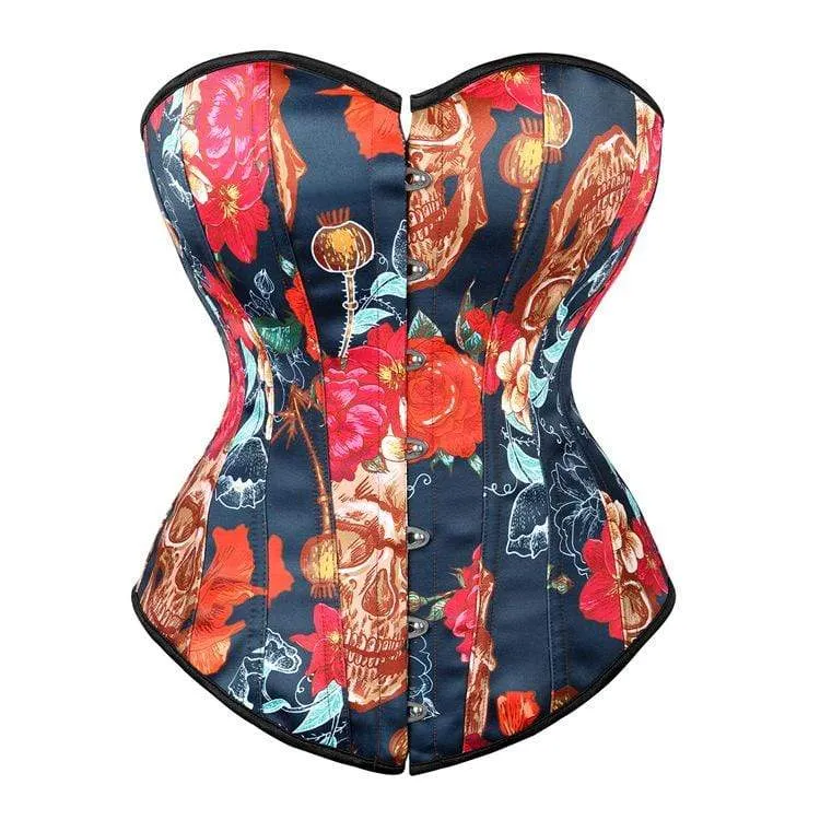 Frauen Gothic Floral Overbust Korsetts