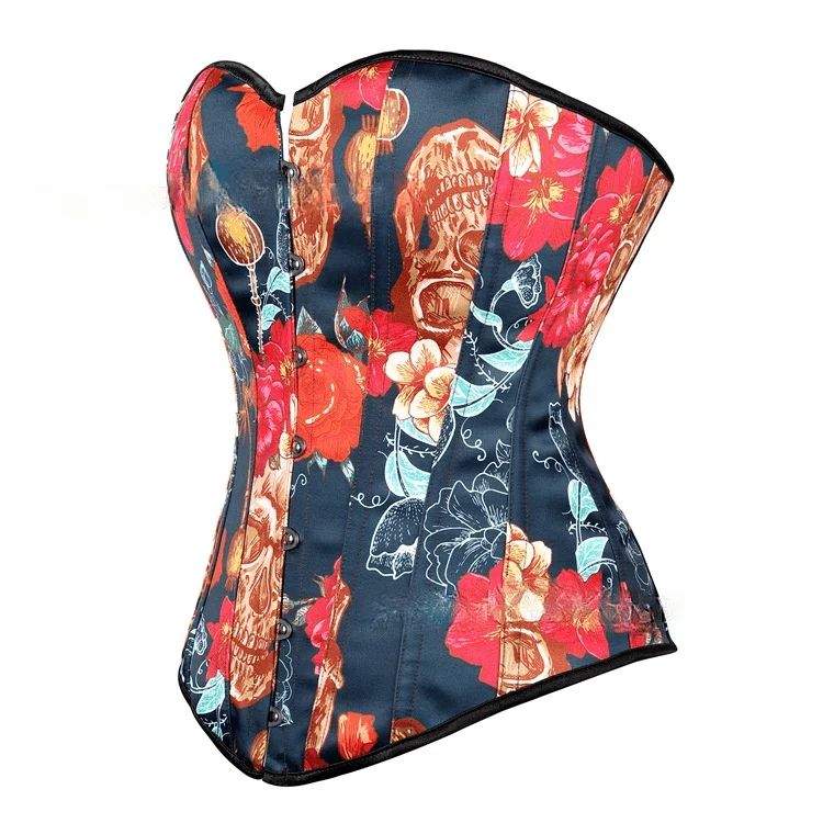 Frauen Gothic Floral Overbust Korsetts