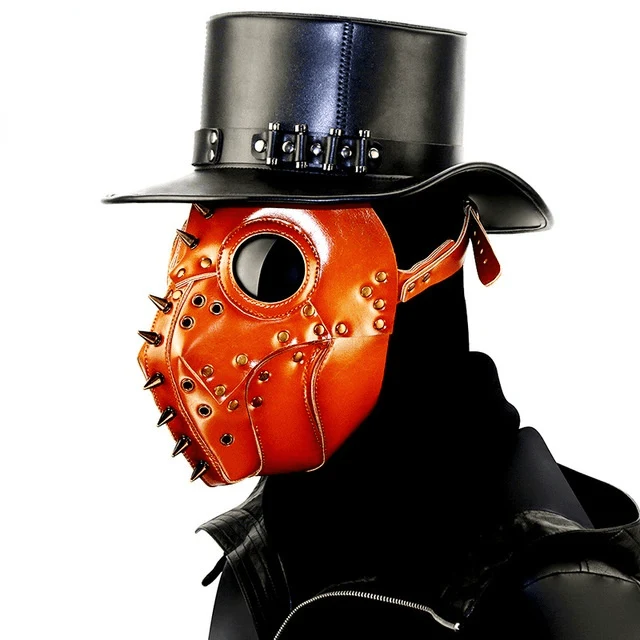 Steampunk-Halloween-Maske mit genagelten Nieten