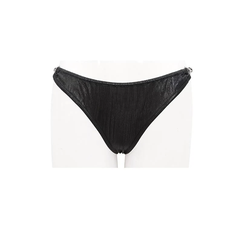 Frauen Punk Black Cheeky Bikini Bottom