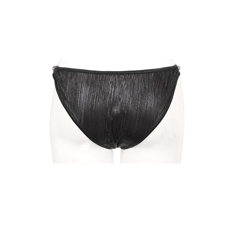 Frauen Punk Black Cheeky Bikini Bottom