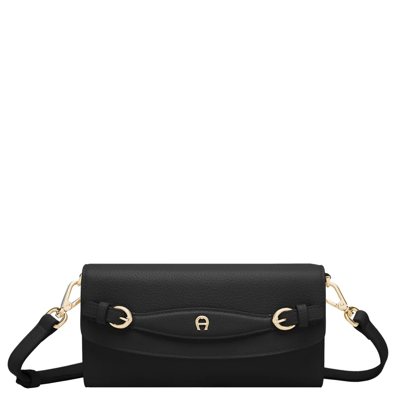 Aigner Cavallo Wallet on Strap - Bolso bandolera/cartera 6cc 21 cm (black)